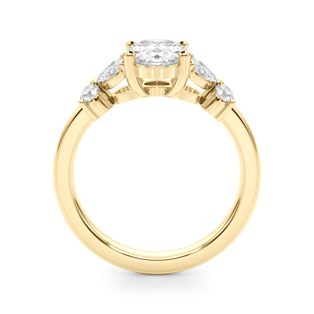 The Monique Engagement Ring, side view