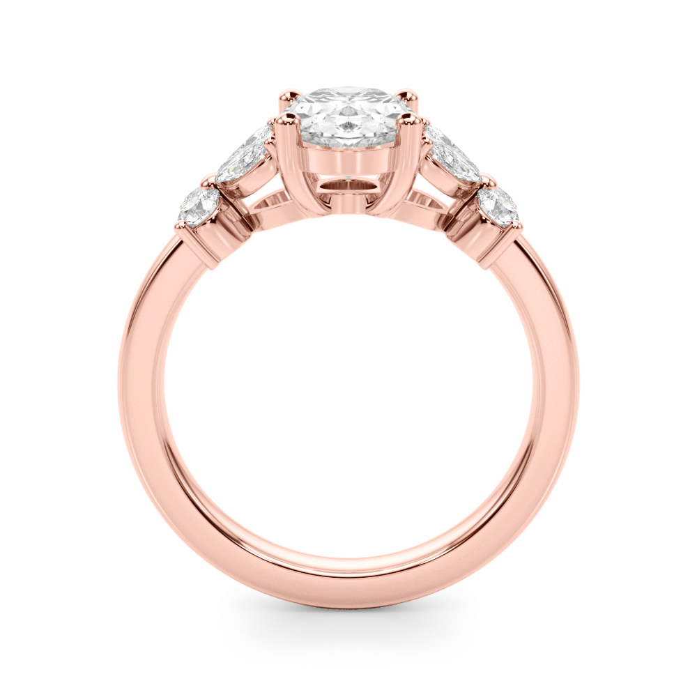 The Monique Engagement Ring, side view