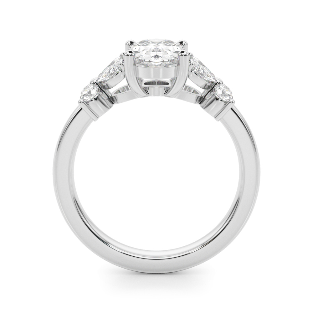 The Monique Engagement Ring, side view