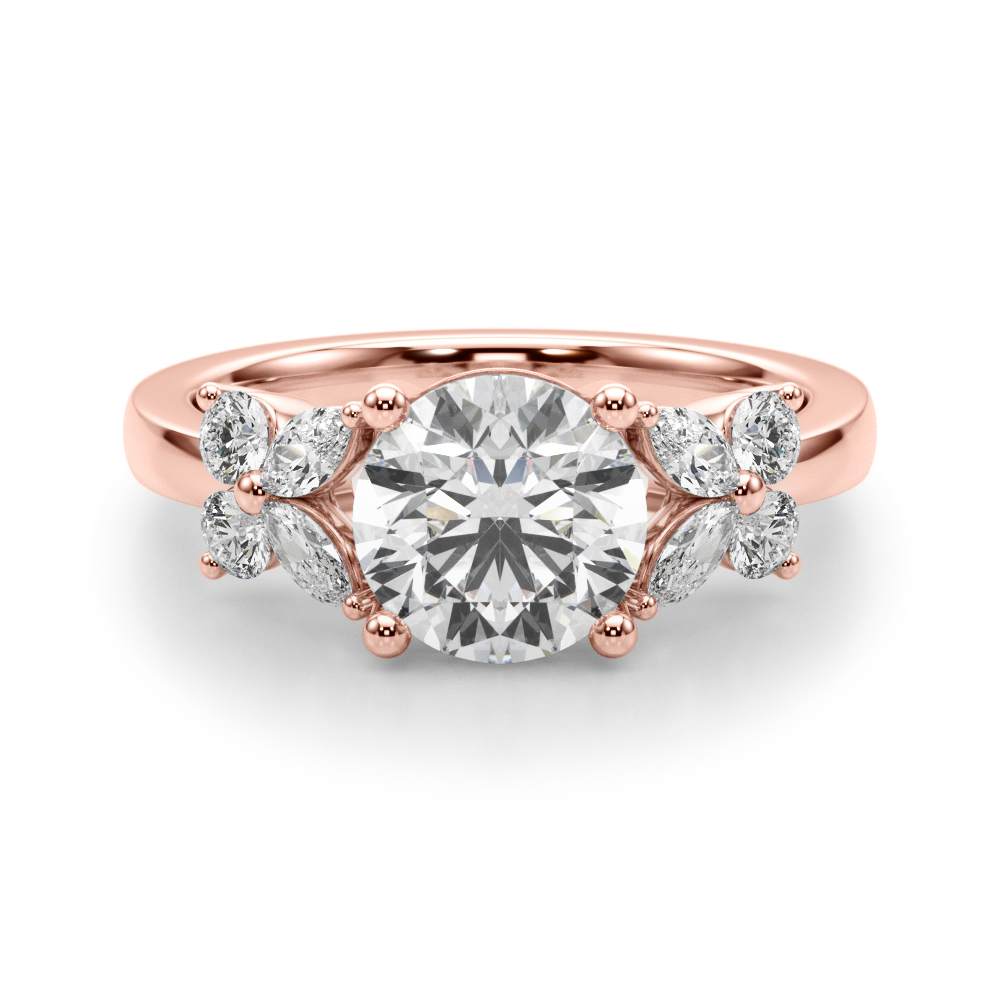 The Thea Engagement Ring, angled view
