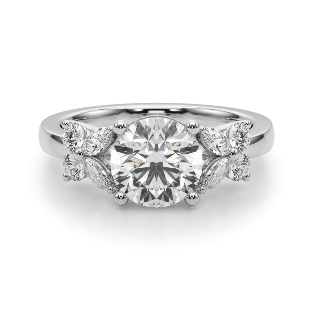 The Thea Engagement Ring, angled view