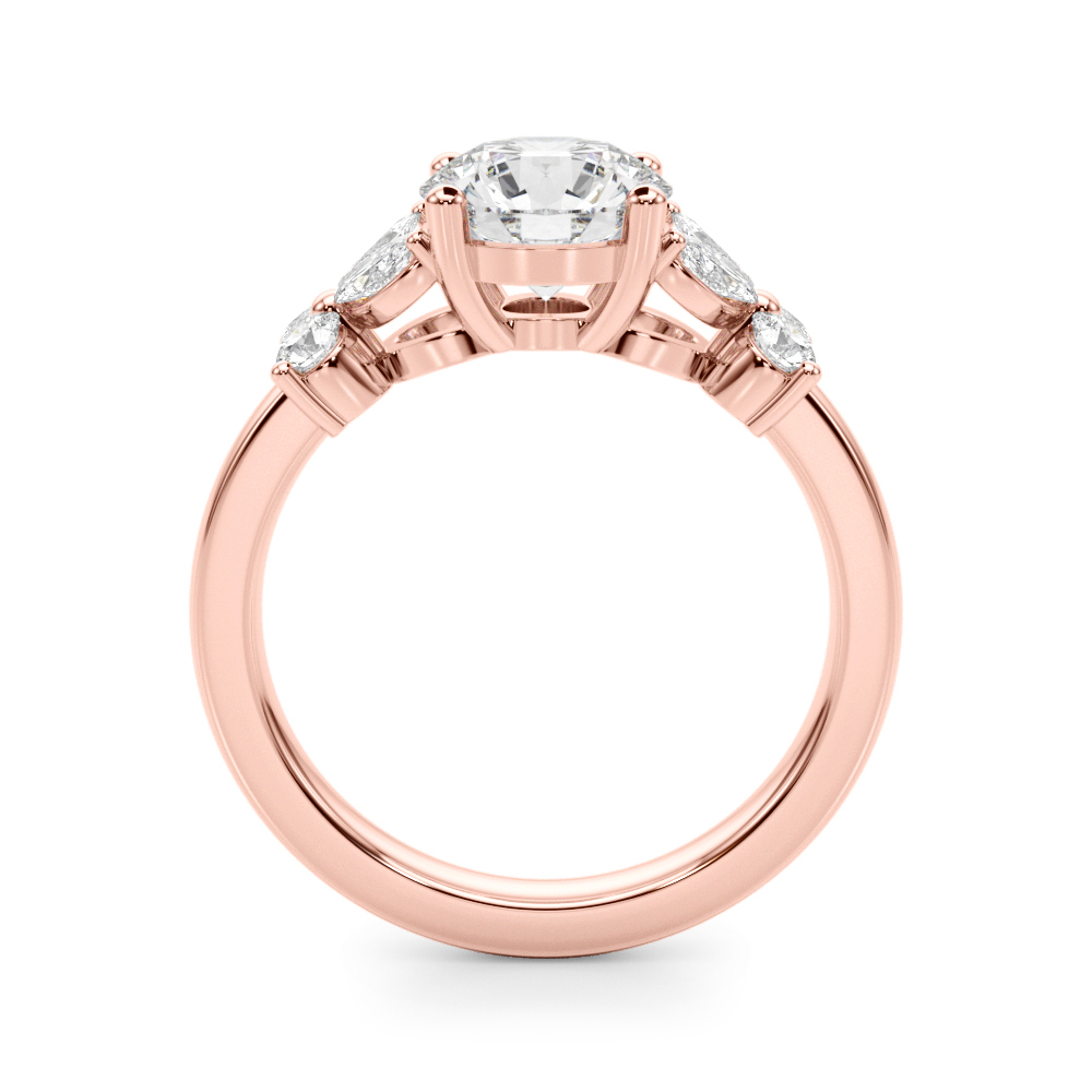 The Thea Engagement Ring, side view