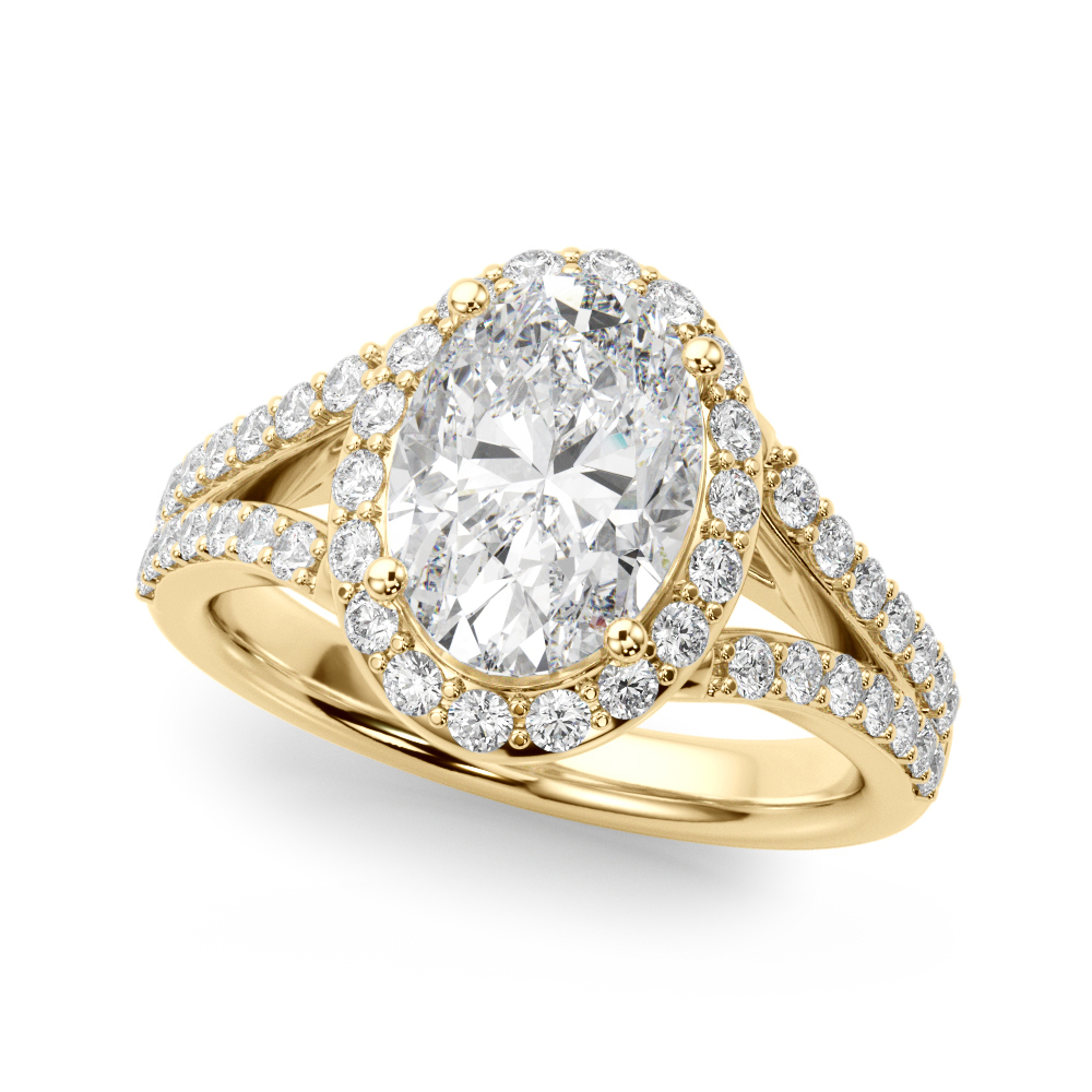The Mariana Halo Engagement Ring, front view
