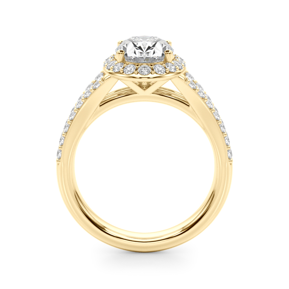 The Mariana Halo Engagement Ring, side view