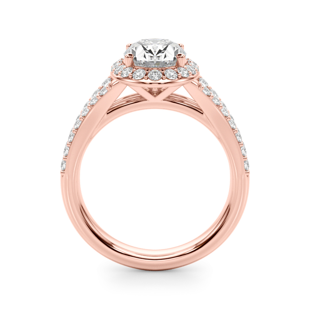 The Mariana Halo Engagement Ring, side view