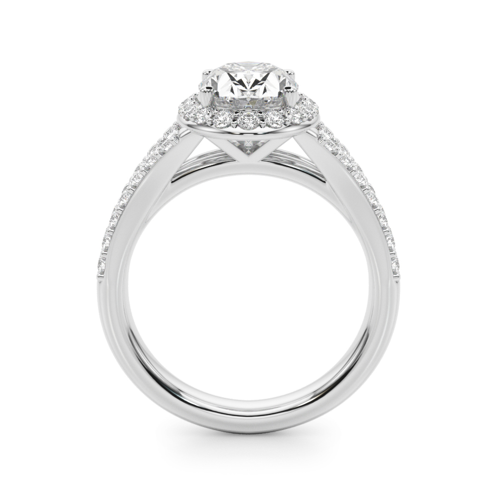 The Mariana Halo Engagement Ring, side view