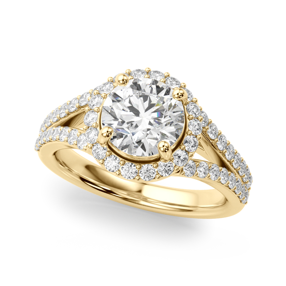 The Harlow Halo Engagement Ring II, front view