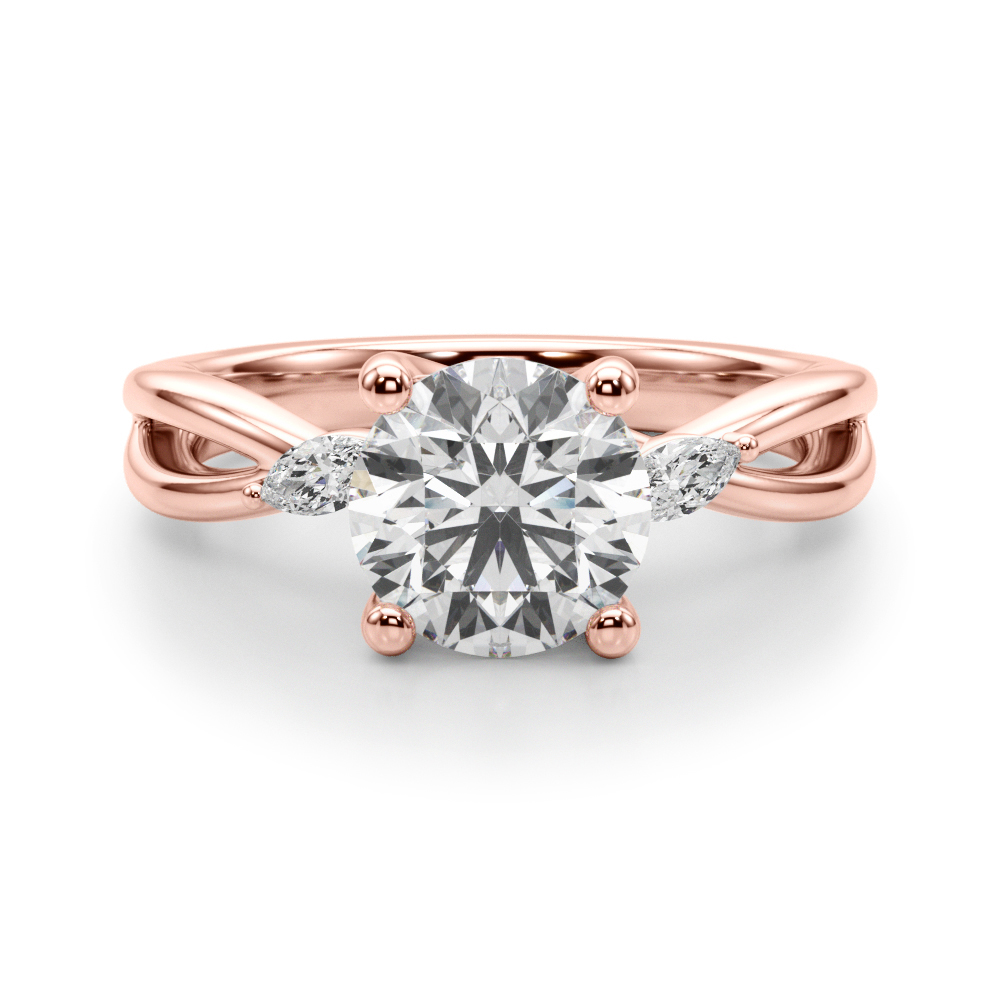 The Lauren Engagement Ring, angled view