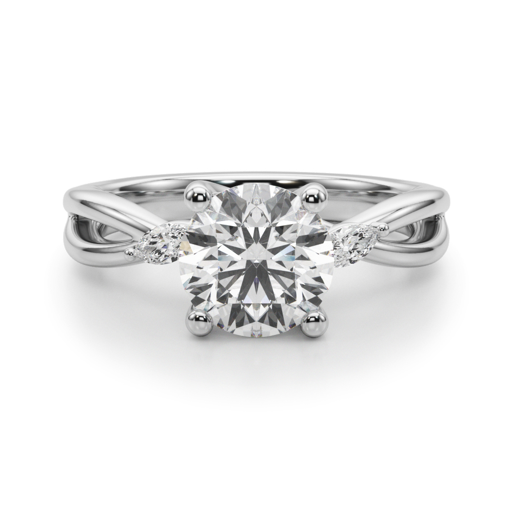 The Lauren Engagement Ring, angled view