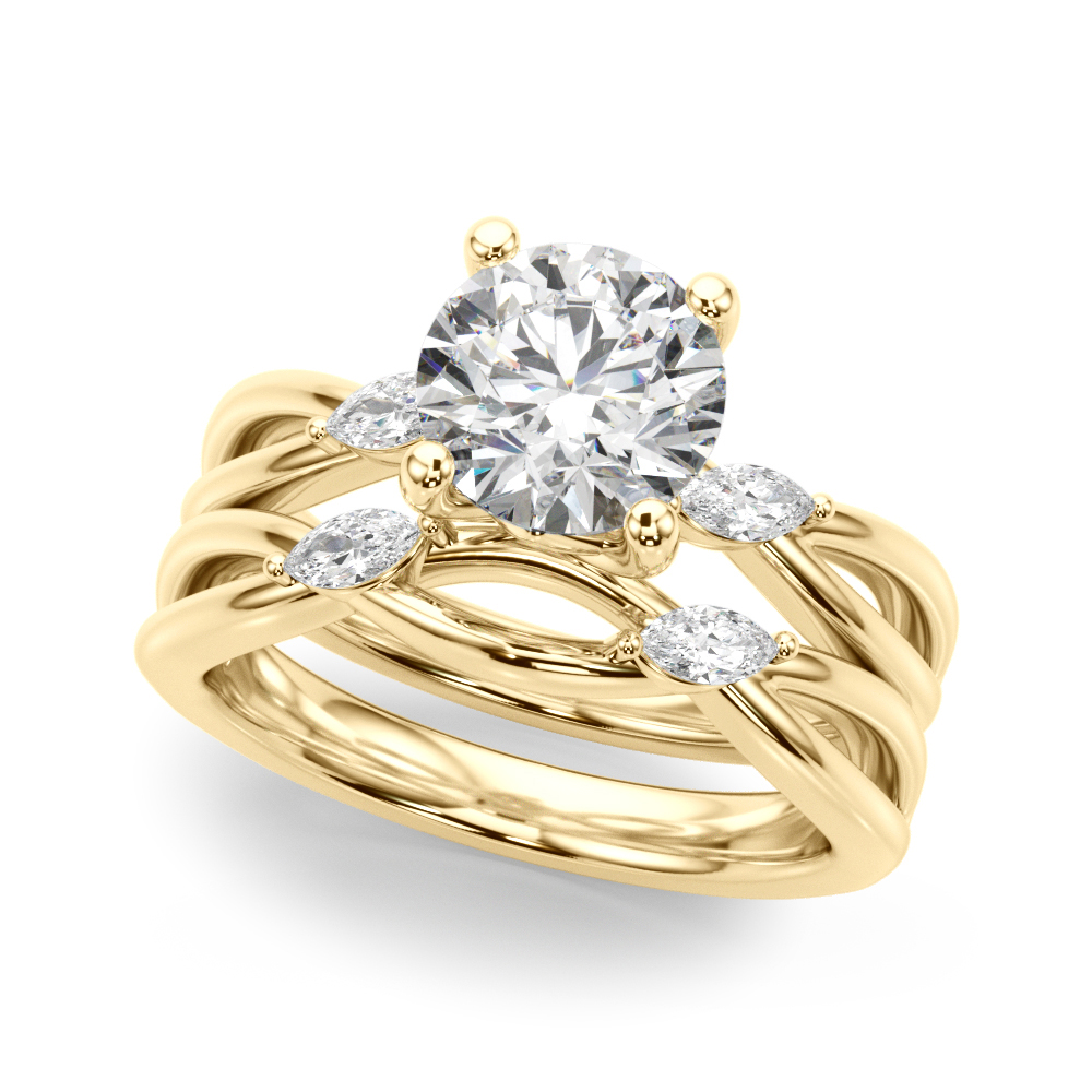 The Lauren Engagement Ring, set view