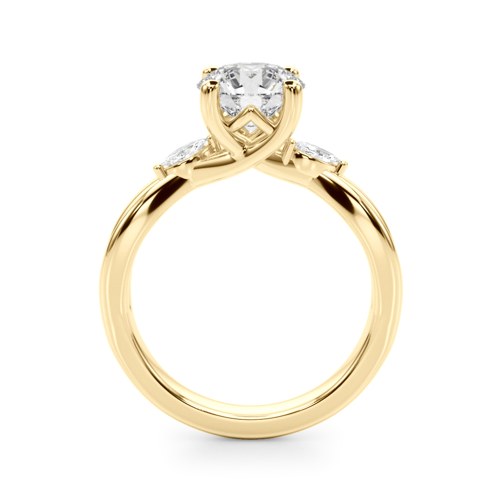 The Lauren Engagement Ring, side view