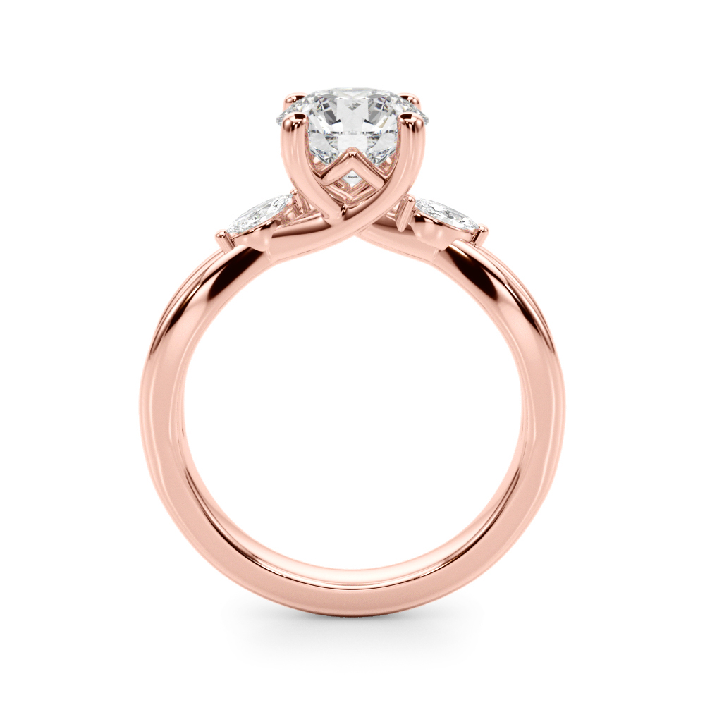 The Lauren Engagement Ring, side view