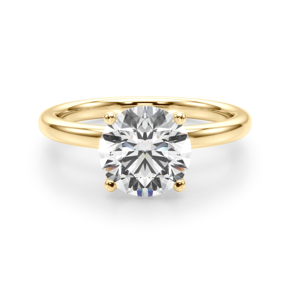 The Brooke Hidden Halo Engagement Ring, angled view