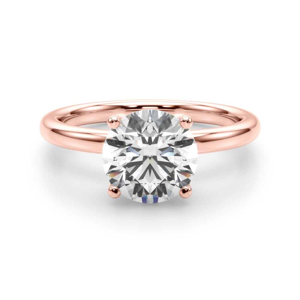 The Brooke Hidden Halo Engagement Ring, angled view