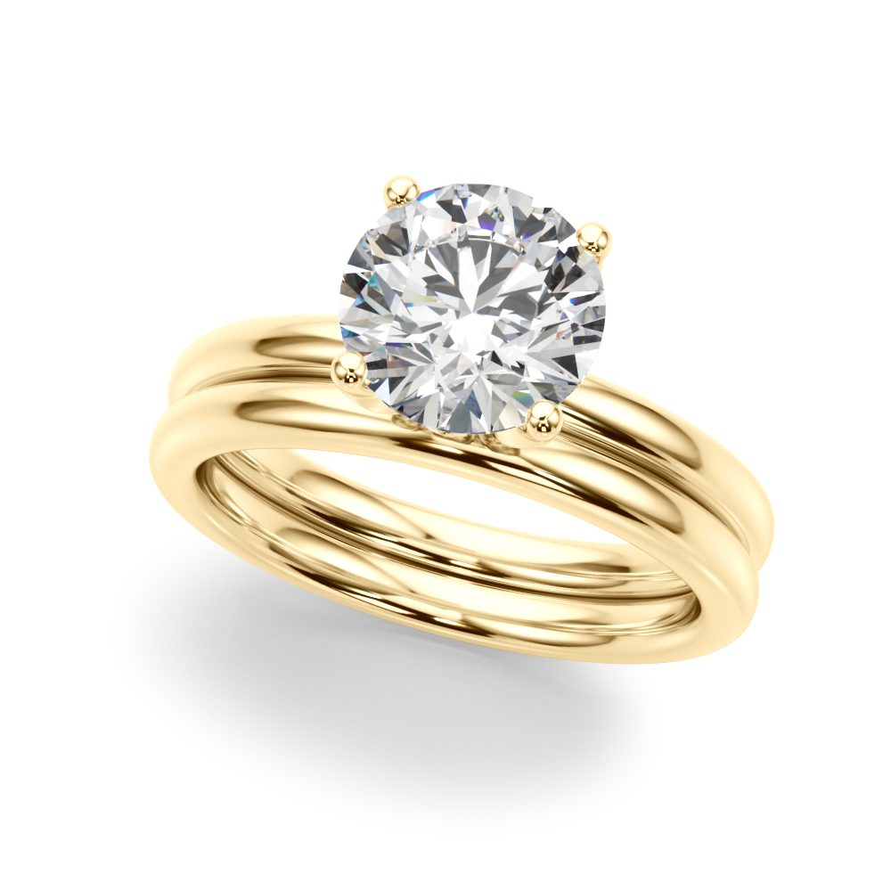 The Brooke Hidden Halo Engagement Ring, set view