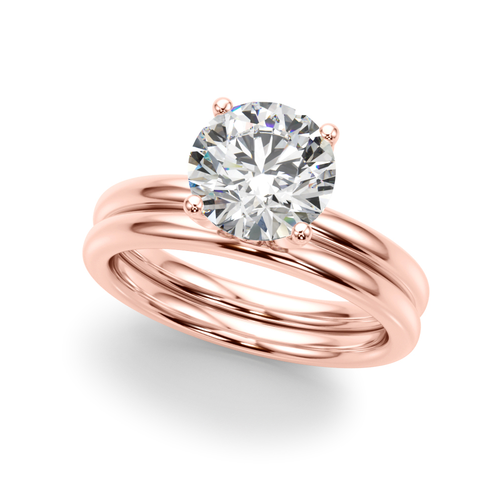 The Brooke Hidden Halo Engagement Ring, set view