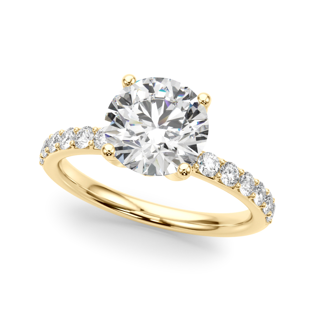 The Clara Hidden Halo Engagement Ring, front view