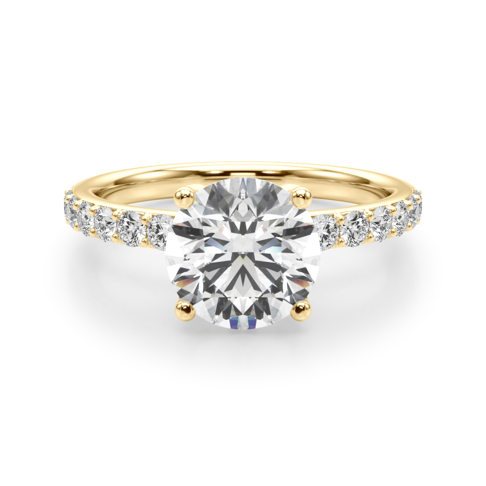 The Clara Hidden Halo Engagement Ring, angled view