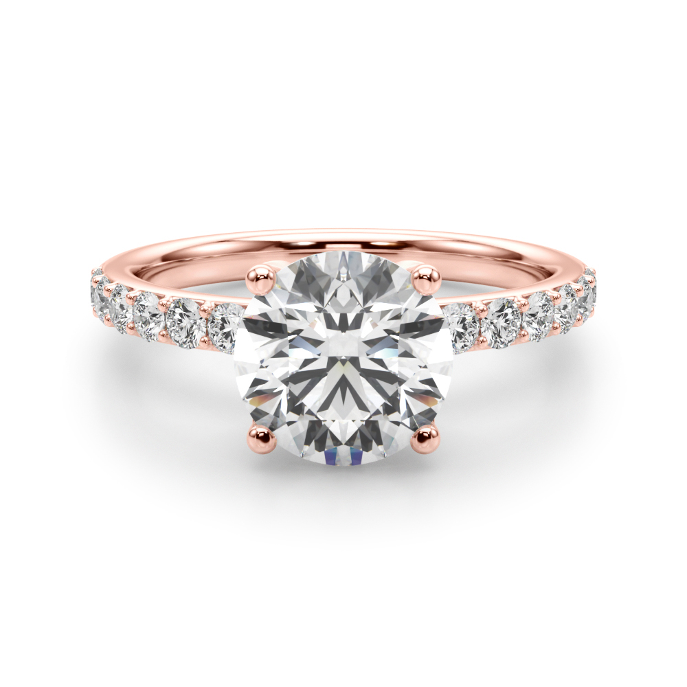 The Clara Hidden Halo Engagement Ring, angled view