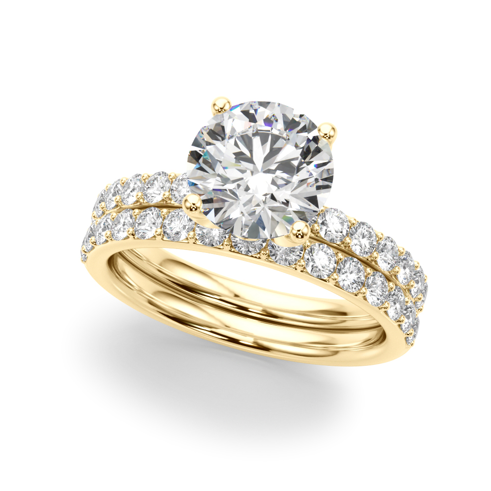The Clara Hidden Halo Engagement Ring, set view