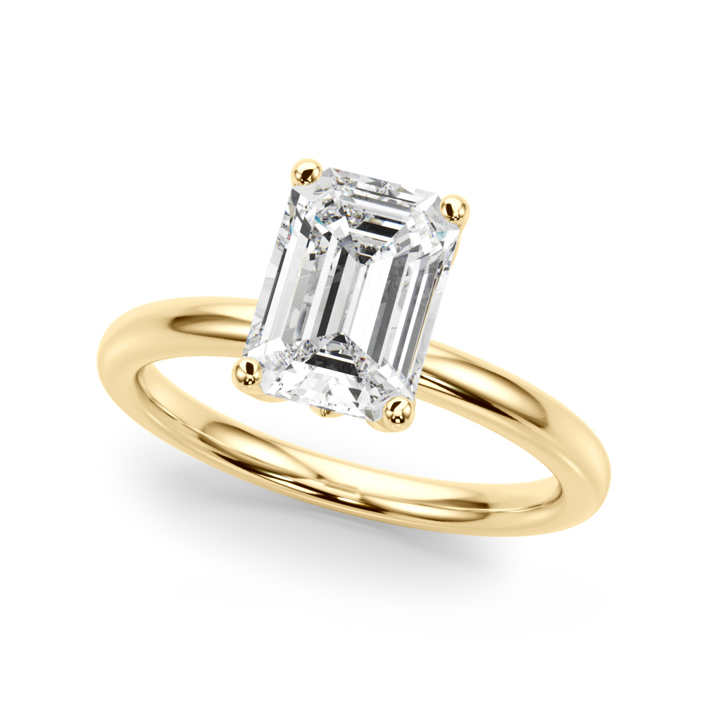 The Ophelia Hidden Halo Engagement Ring, front view