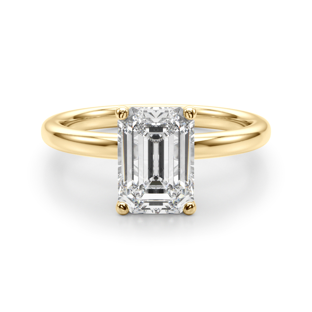 The Ophelia Hidden Halo Engagement Ring, angled view