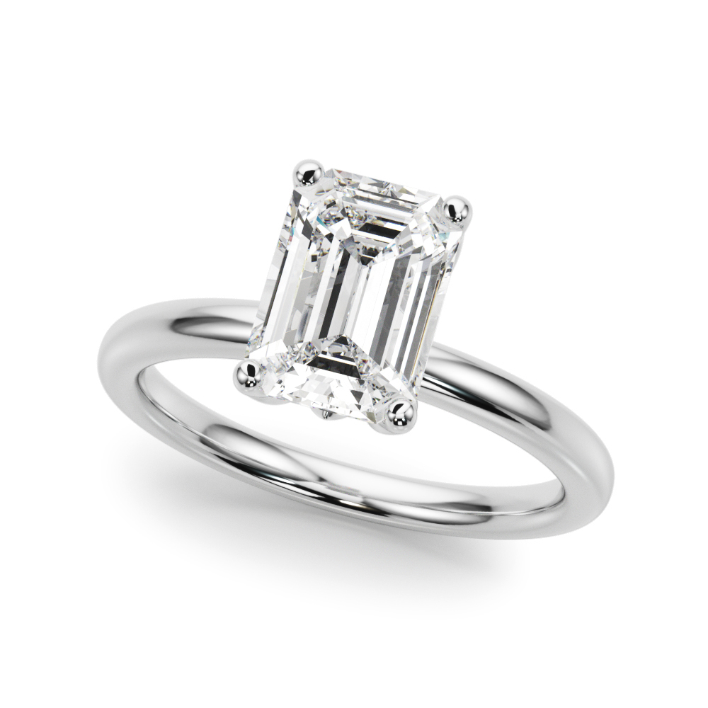 The Ophelia Hidden Halo Engagement Ring, front view