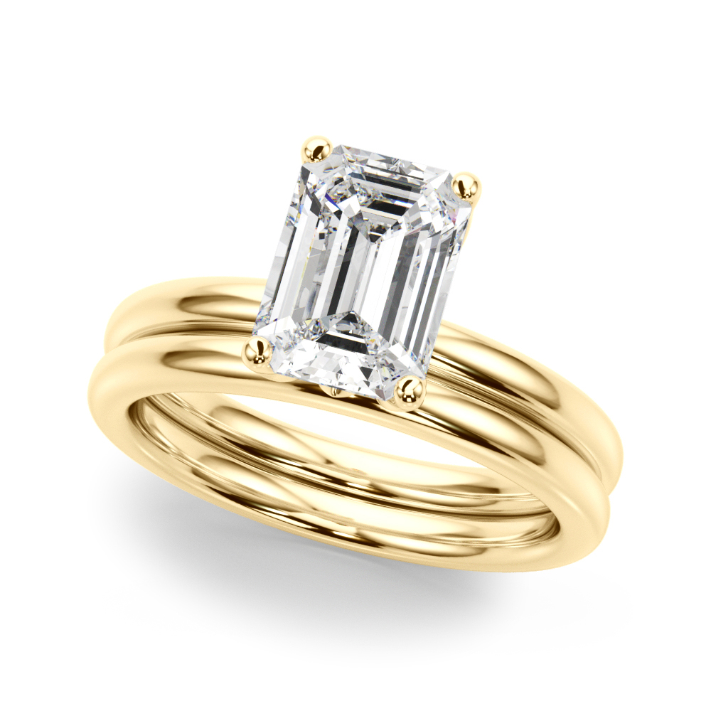The Ophelia Hidden Halo Engagement Ring, set view
