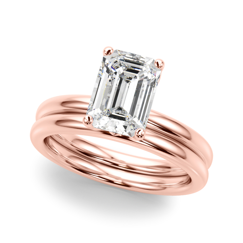 The Ophelia Hidden Halo Engagement Ring, set view