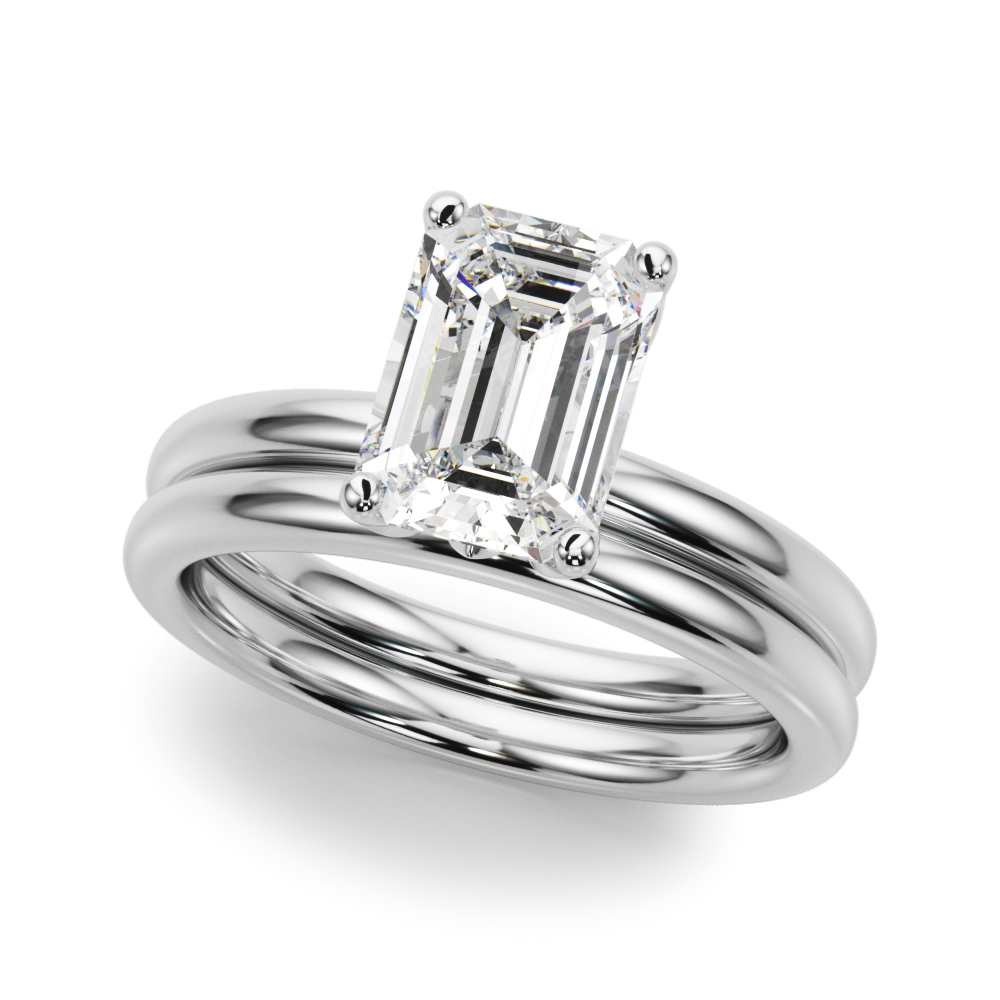 The Ophelia Hidden Halo Engagement Ring, set view