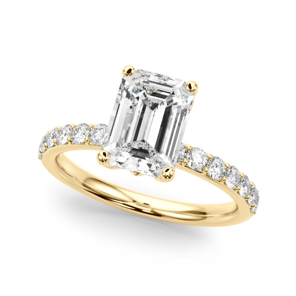 The Mia Hidden Halo Engagement Ring, front view