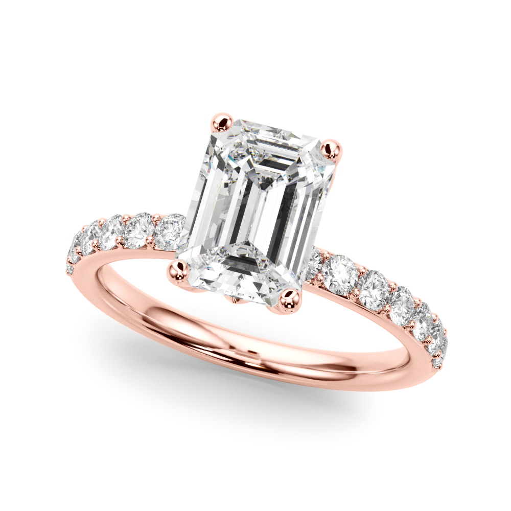 The Mia Hidden Halo Engagement Ring, front view