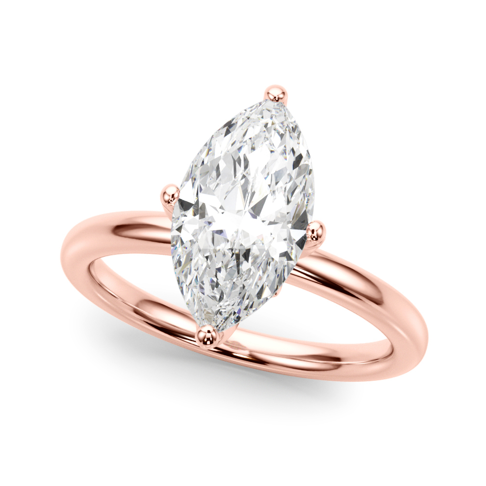The Camille Hidden Halo Engagement Ring, front view