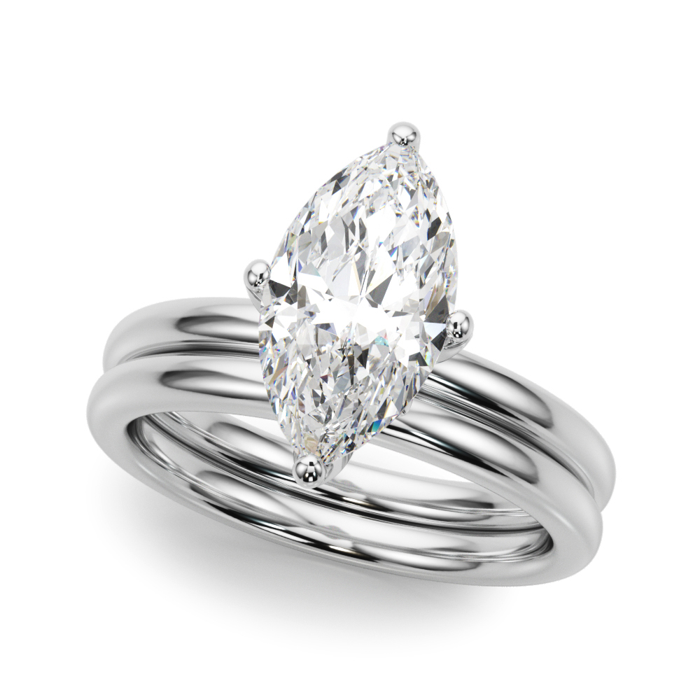 The Camille Hidden Halo Engagement Ring, set view