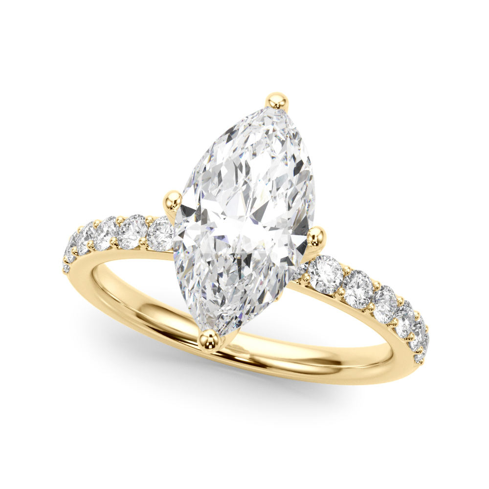 The Claudia Hidden Halo Engagement Ring, front view