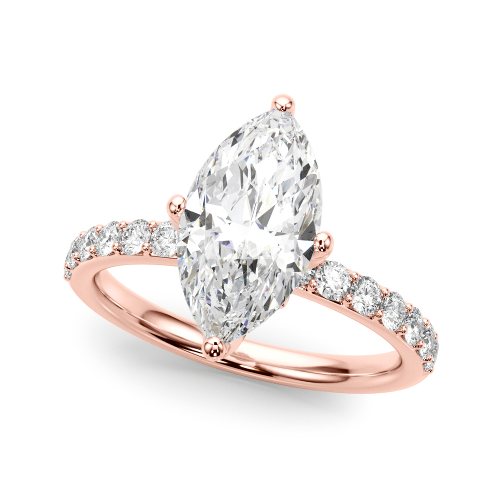 The Claudia Hidden Halo Engagement Ring, front view