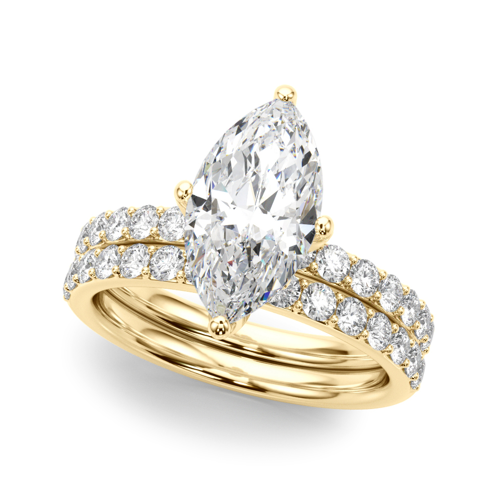 The Claudia Hidden Halo Engagement Ring, set view