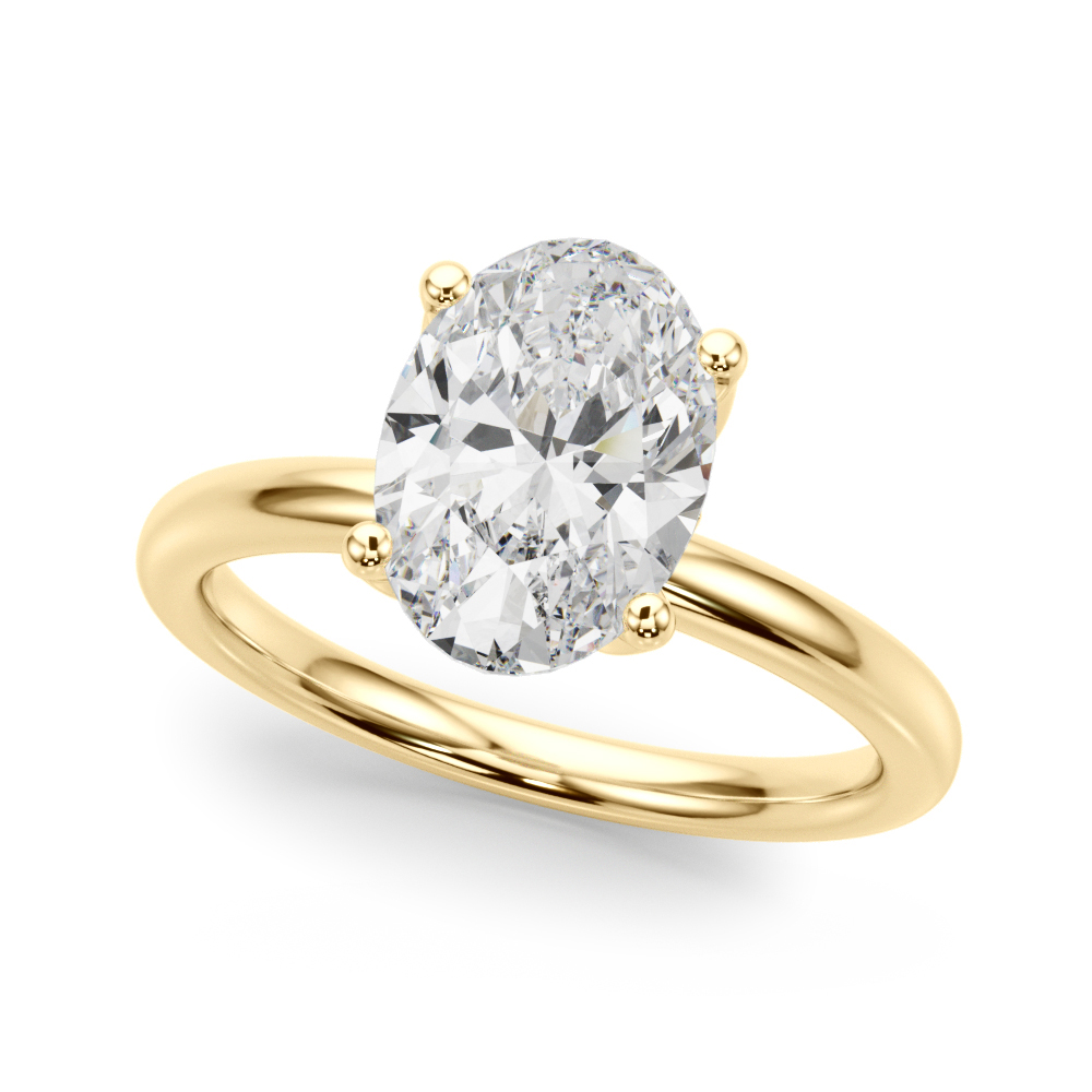 The Olivia Hidden Halo Engagement Ring, front view