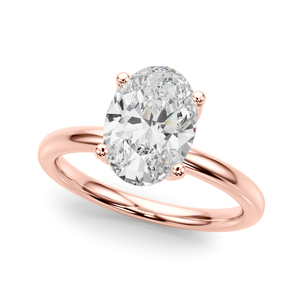 The Olivia Hidden Halo Engagement Ring, front view