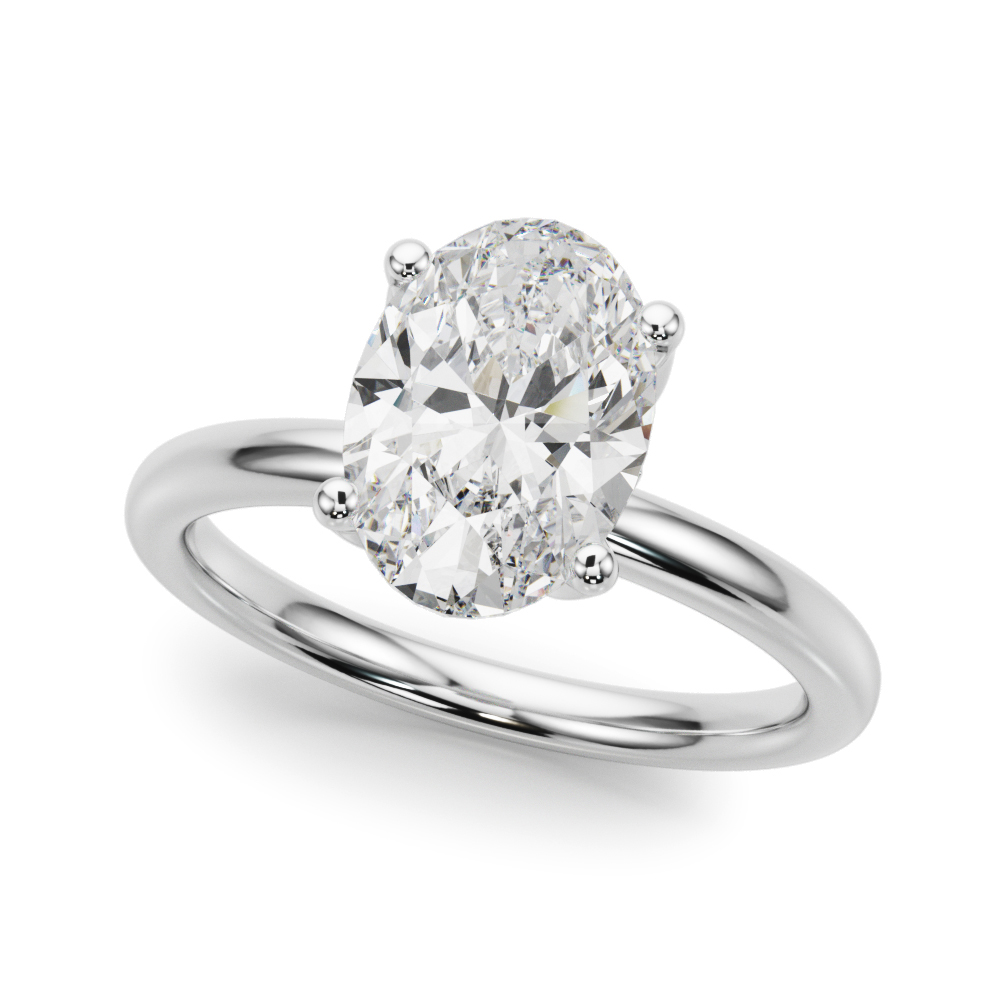 The Olivia Hidden Halo Engagement Ring, front view