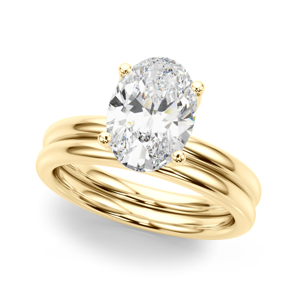 The Olivia Hidden Halo Engagement Ring, set view