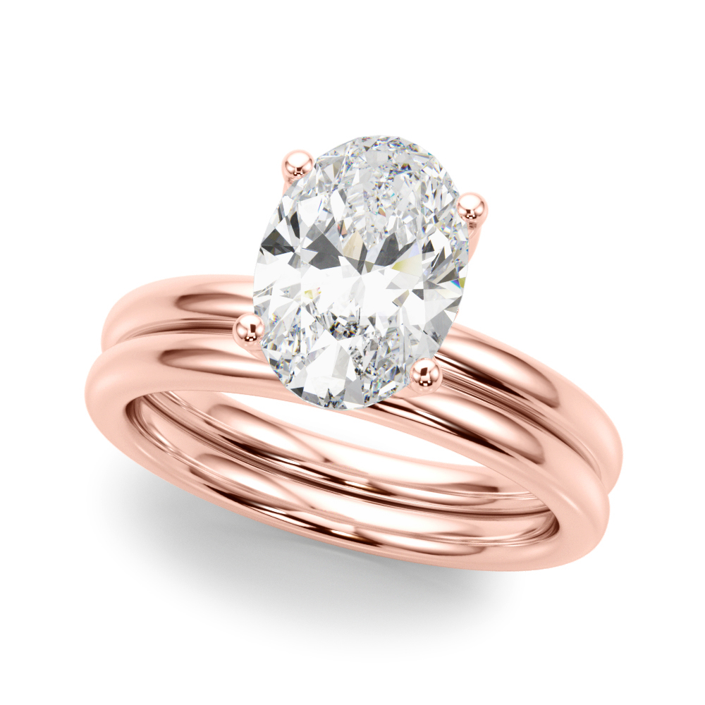 The Olivia Hidden Halo Engagement Ring, set view