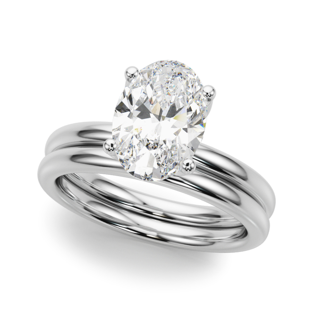 The Olivia Hidden Halo Engagement Ring, set view