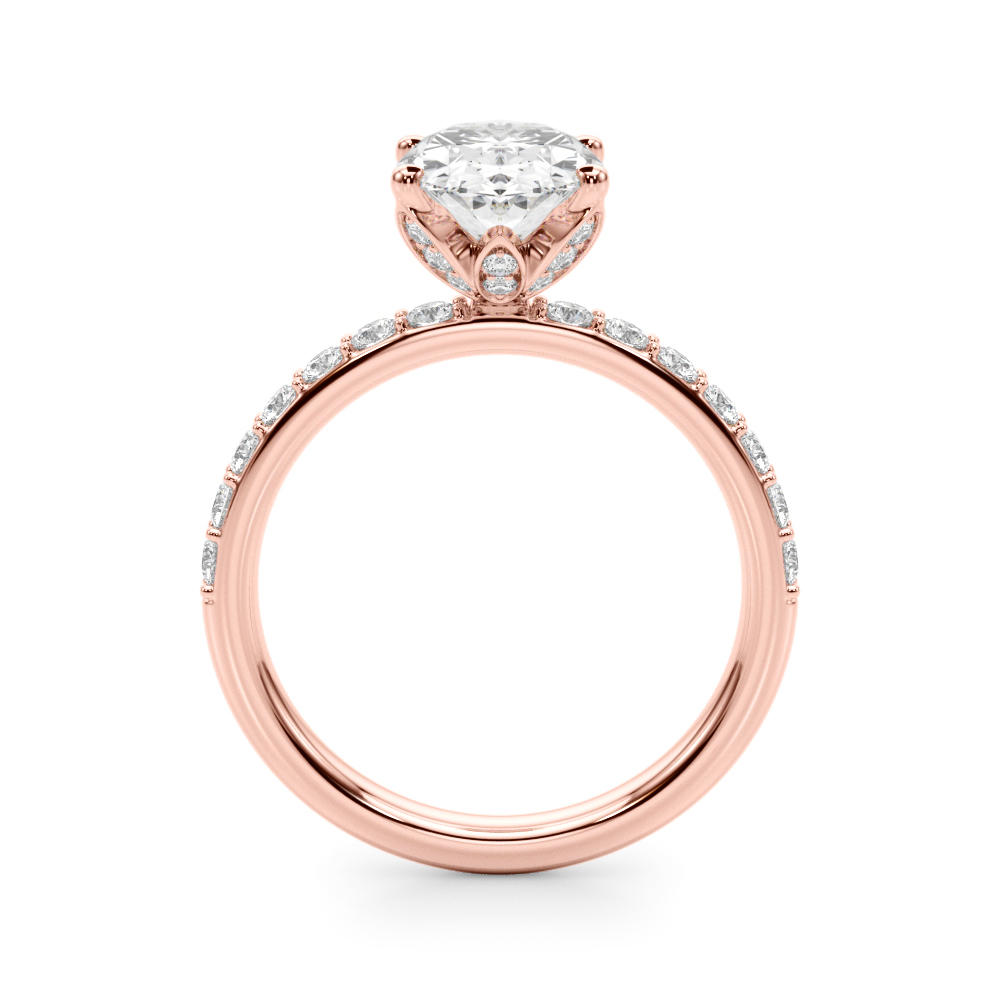The Brooke Single-Row Engagement Ring, side view