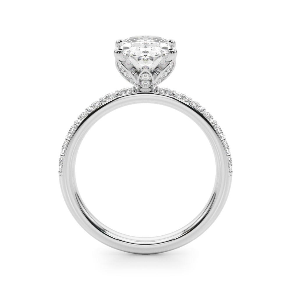 The Brooke Single-Row Engagement Ring, side view