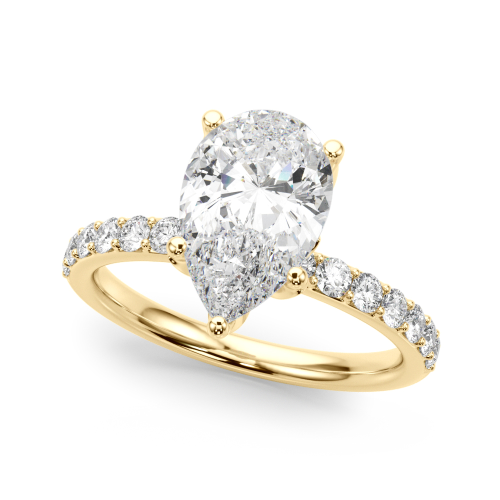 The Zelda Single-Row Engagement Ring, front view