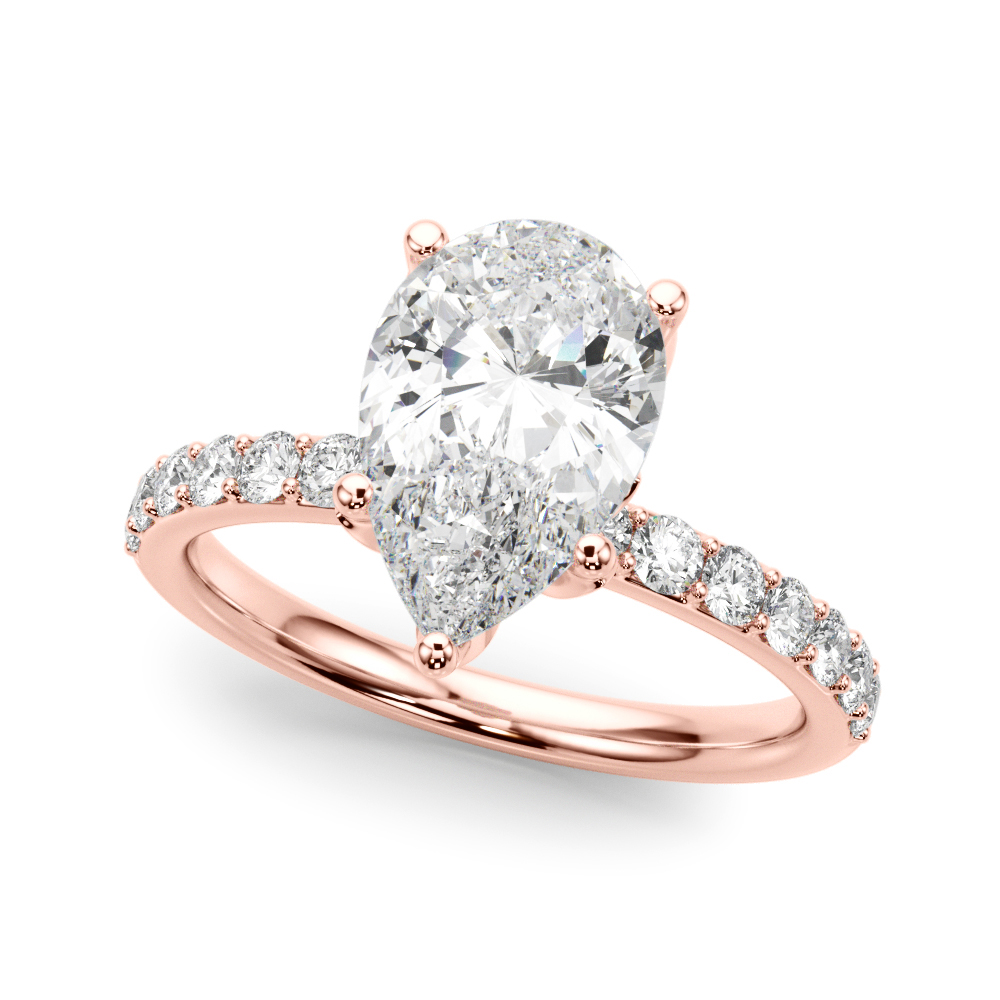 The Zelda Single-Row Engagement Ring, front view