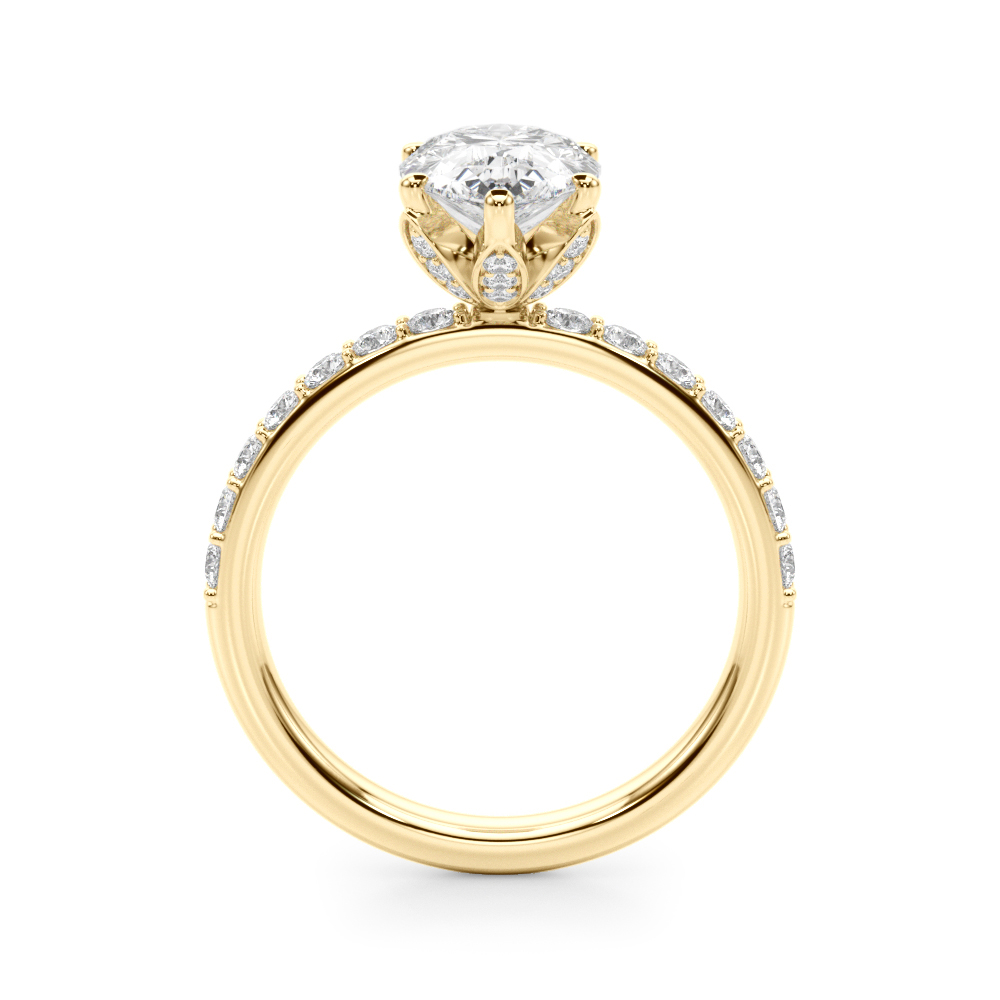 The Zelda Single-Row Engagement Ring, side view