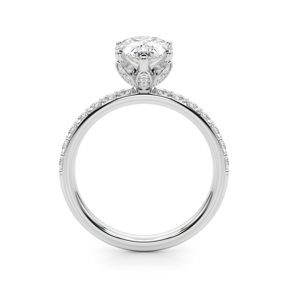 The Zelda Single-Row Engagement Ring, side view