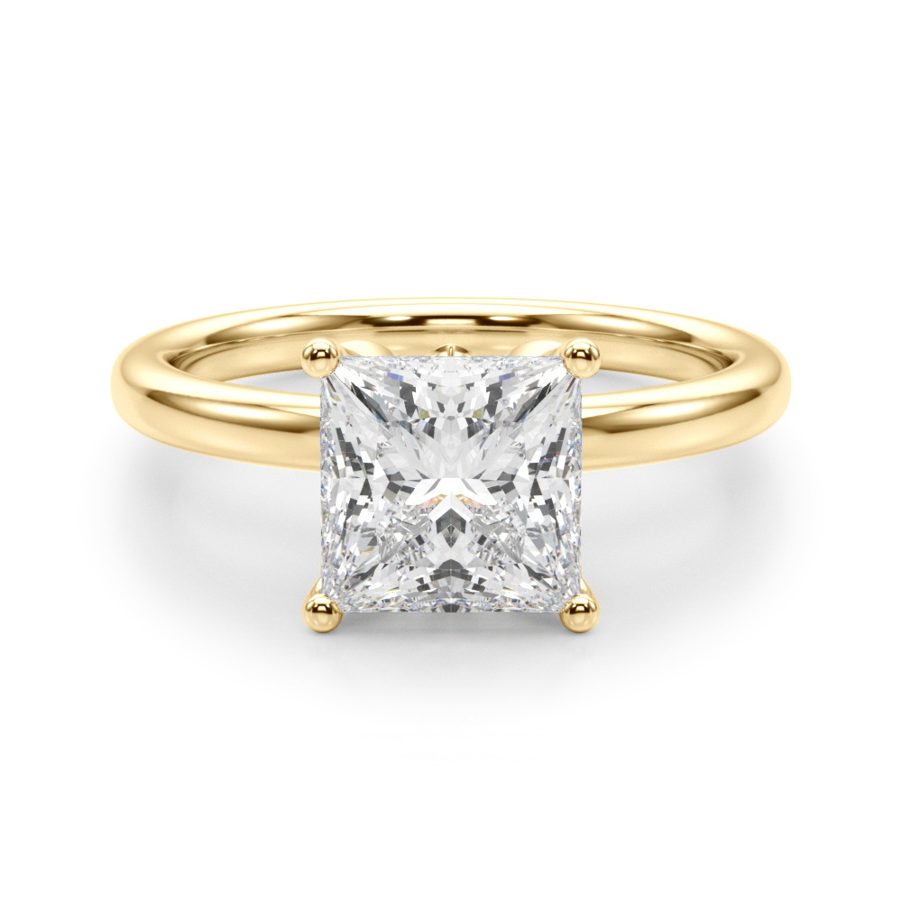 The Sofia Hidden Halo Engagement Ring, angled view